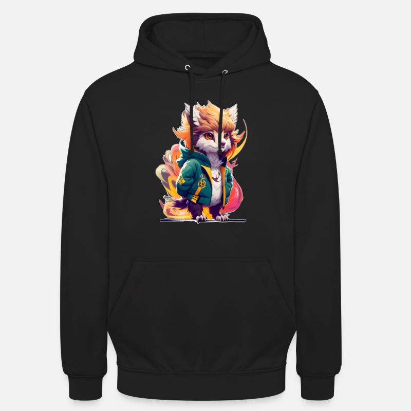 Griffon mignon et élégant - Sweat-shirt à capuche unisexe - noir
