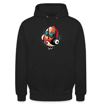 Rocket humor that dances - Unisex Hoodie - black - Front - Alina (178cm) & Michal (187cm)