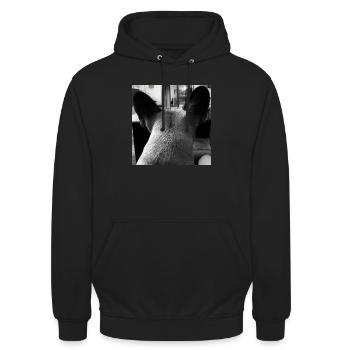 French Bulldog Picture - Unisex Hoodie - black - Front - Alina (178cm) & Michal (187cm)