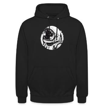 Astronaut - Unisex Hoodie - Schwarz - Vorne - Alina (178cm) & Michal (187cm)