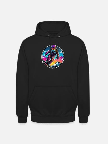 Snowboarding, snow and skiing - Unisex Hoodie - black
