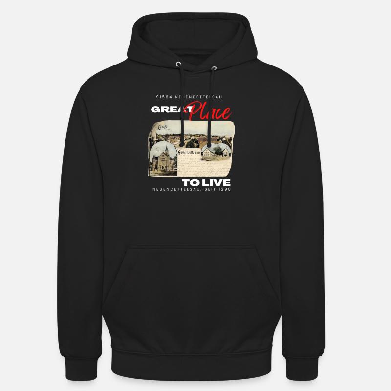 91564 Neuendettelsau Mittelfranken Gemeinde Mode - Unisex Hoodie - Schwarz