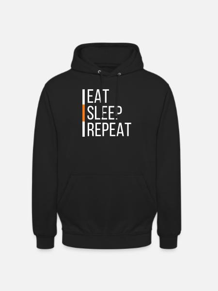 EAT SLEEP REPEAT - Sweat-shirt à capuche unisexe - noir