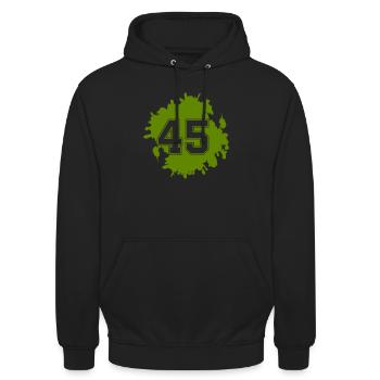 Blob 45 - Sweat-shirt à capuche unisexe - noir - Devant - Alina (178cm) & Michal (187cm)