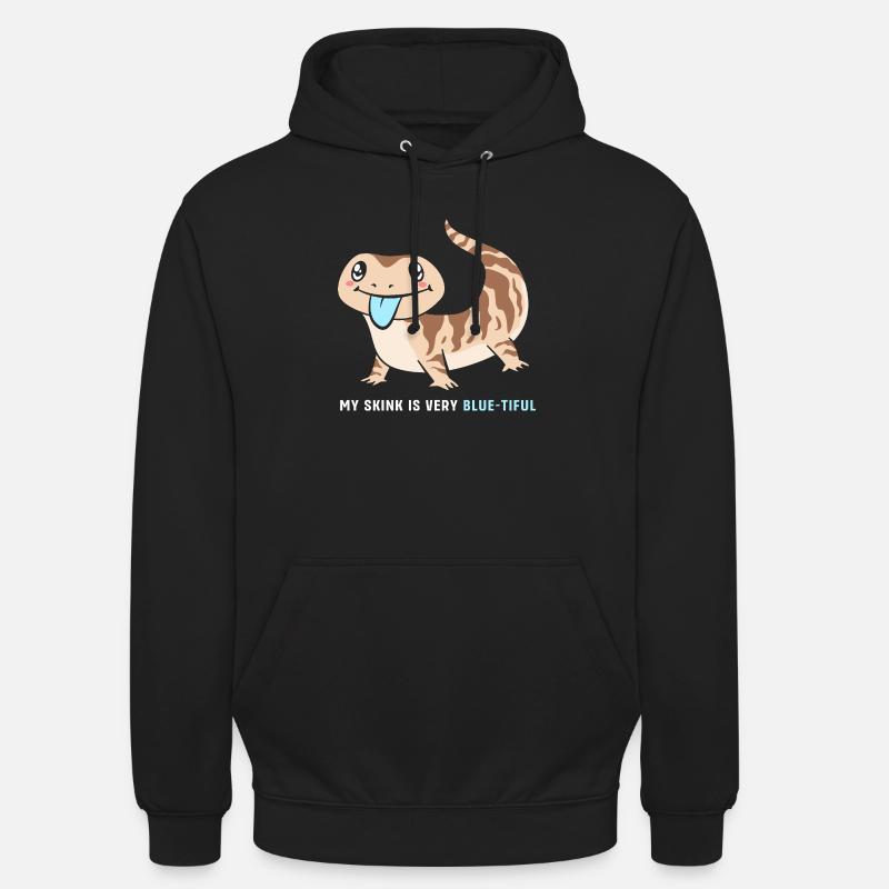 Blau Zunge Eidechse - Unisex Hoodie - Schwarz