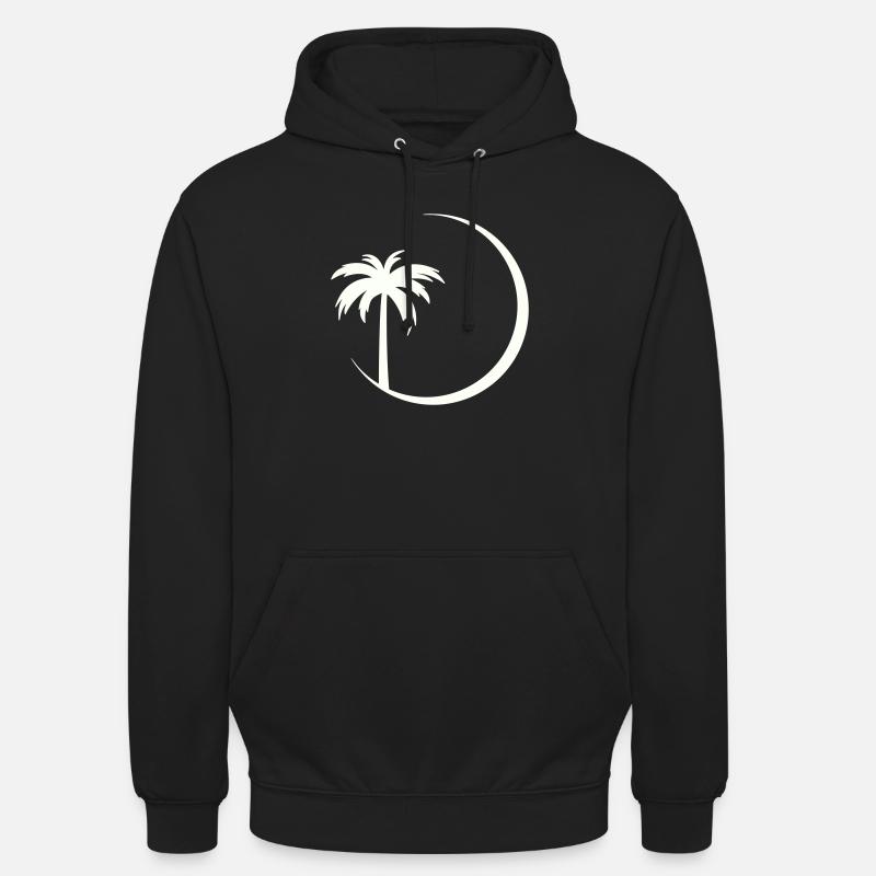 Palm Circle Silhouette - Unisex Hoodie - black