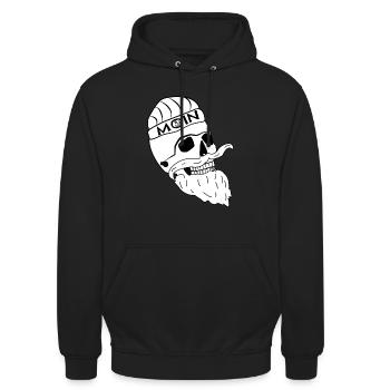 MOIN | Seemann - Unisex Hoodie - Schwarz - Vorne - Alina (178cm) & Michal (187cm)