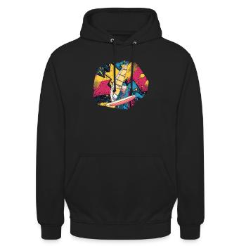 Windsurfen Windsurf - Unisex Hoodie - Schwarz - Vorne - Alina (178cm) & Michal (187cm)