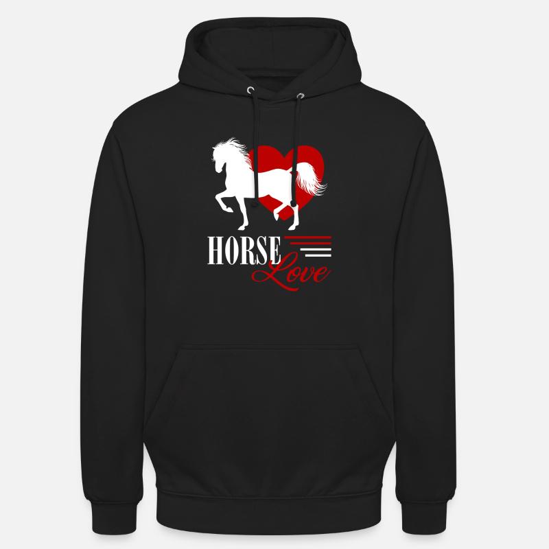 Amour du cheval - Sweat-shirt à capuche unisexe - noir