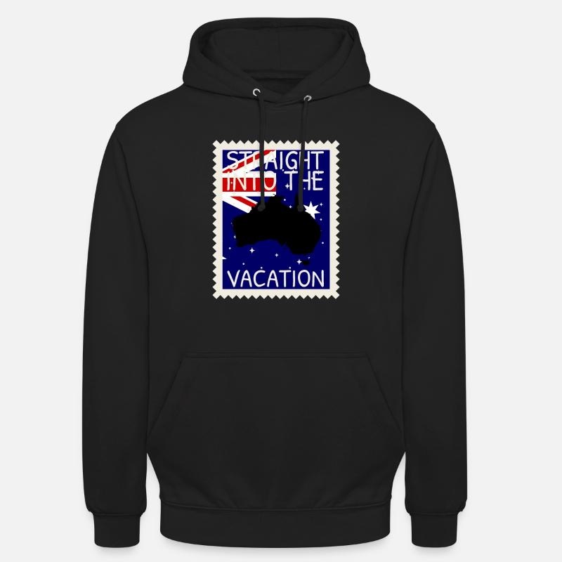 Drapeau australien sous drapeau australien - Sweat-shirt à capuche unisexe - noir