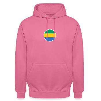 Gabon Gabonese Flag Gabonese - Unisex Hoodie - pink - Front - Alina (178cm) & Michal (187cm)