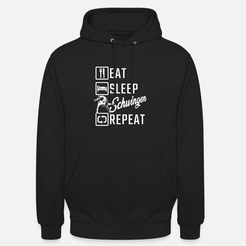 Eat Sleep Schwingen Repeat - Unisex Hoodie - Schwarz