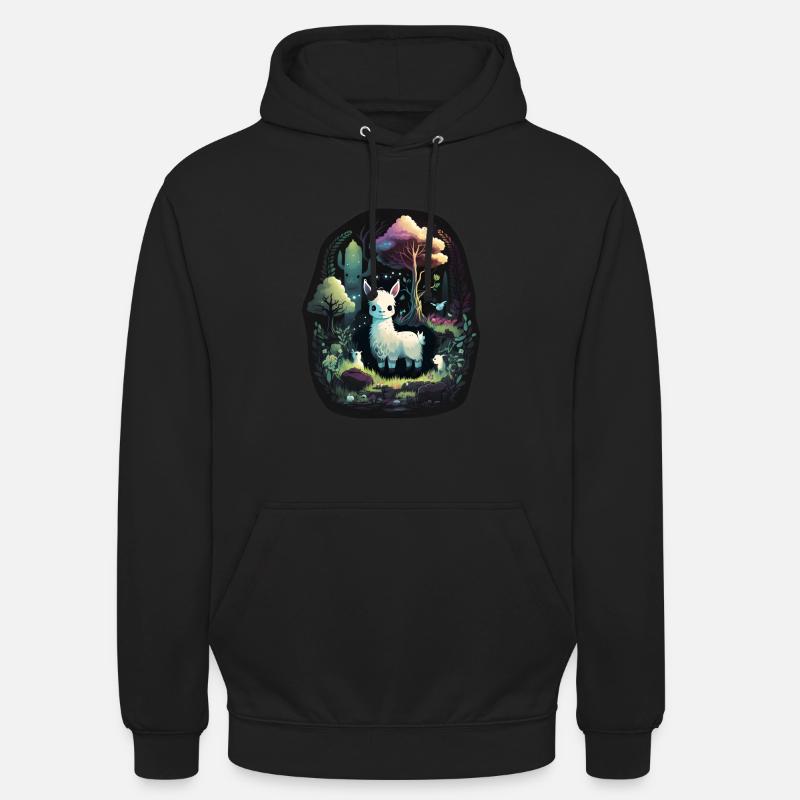 Doux Lama - Sweat-shirt à capuche unisexe - noir
