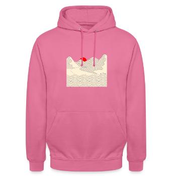 Elia - Sunrise - Unisex Hoodie - pink - Front - Alina (178cm) & Michal (187cm)