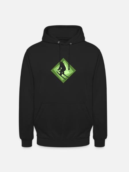 Skieurs freeride - Sweat-shirt à capuche unisexe - noir