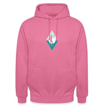 Badminton Smash Clair - Sweat-shirt à capuche unisexe - rose - Devant - Alina (178cm) & Michal (187cm)