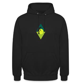 Golf Golfen Golfer - Unisex Hoodie - Schwarz - Vorne - Alina (178cm) & Michal (187cm)