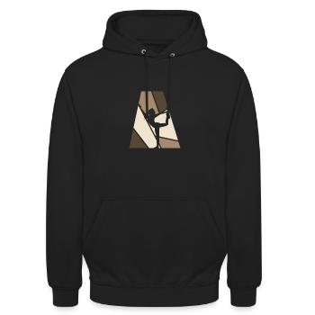 Vinyasa Barre Mantra - Unisex Hoodie - Schwarz - Vorne - Alina (178cm) & Michal (187cm)