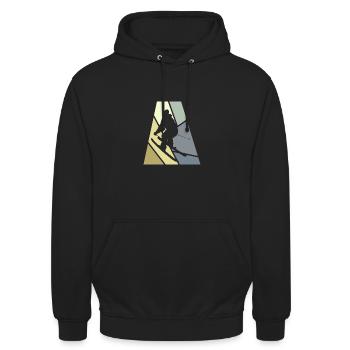 Skiën Skigebied - Uniseks hoodie - zwart - Voor - Alina (178cm) & Michal (187cm)