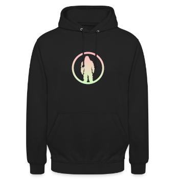 Big foot Big foot Bigfoot Yeti - Unisex Hoodie - Schwarz - Vorne - Alina (178cm) & Michal (187cm)