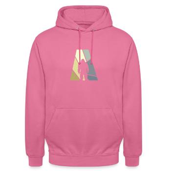 Bigfoot Yeti Big foot - Unisex Hoodie - Pink - Vorne - Alina (178cm) & Michal (187cm)