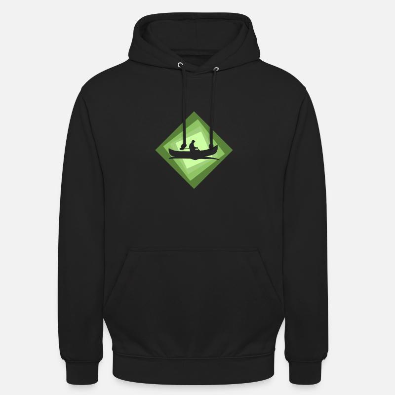 Canoë Rafting Eau Vive - Sweat-shirt à capuche unisexe - noir