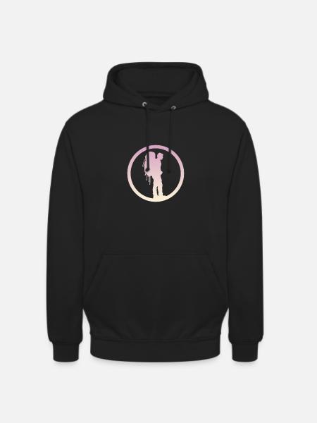Backpacking Hiking Pilgrims - Unisex Hoodie - black