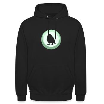 Vogel Wellensittich Vogel Abbildung - Unisex Hoodie - Schwarz - Vorne - Alina (178cm) & Michal (187cm)