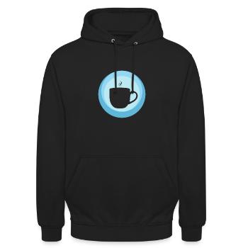 Kaffee Espresso Cappuccino - Unisex Hoodie - Schwarz - Vorne - Alina (178cm) & Michal (187cm)