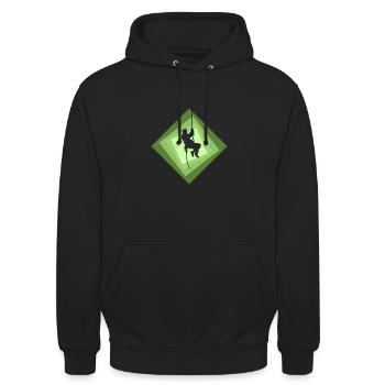 Seilklettern Bergsteigen Bergsteiger - Unisex Hoodie - Schwarz - Vorne - Alina (178cm) & Michal (187cm)