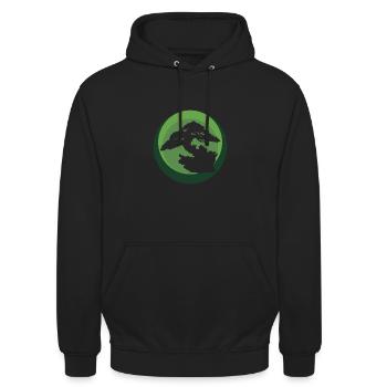 Baum Wachsen Baum - Unisex Hoodie - Schwarz - Vorne - Alina (178cm) & Michal (187cm)