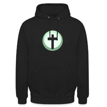 Verset biblique chrétien de la Bible - Sweat-shirt à capuche unisexe - noir - Devant - Alina (178cm) & Michal (187cm)