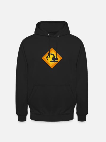 Bagger Baggerfahrerin Baustelle - Unisex Hoodie - Schwarz
