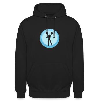 Girlie Cheerleader Cheerleader - Unisex Hoodie - Schwarz - Vorne - Alina (178cm) & Michal (187cm)