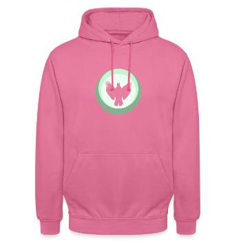 Vogel Vogel Papagei - Unisex Hoodie - Pink - Vorne - Alina (178cm) & Michal (187cm)