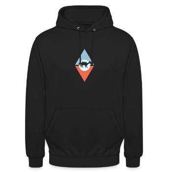 Cryptozoology Mythical Creatures Mythical - Unisex Hoodie - black - Front - Alina (178cm) & Michal (187cm)