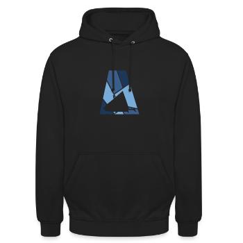 Glamping Glamping Moderne - Sweat-shirt à capuche unisexe - noir - Devant - Alina (178cm) & Michal (187cm)