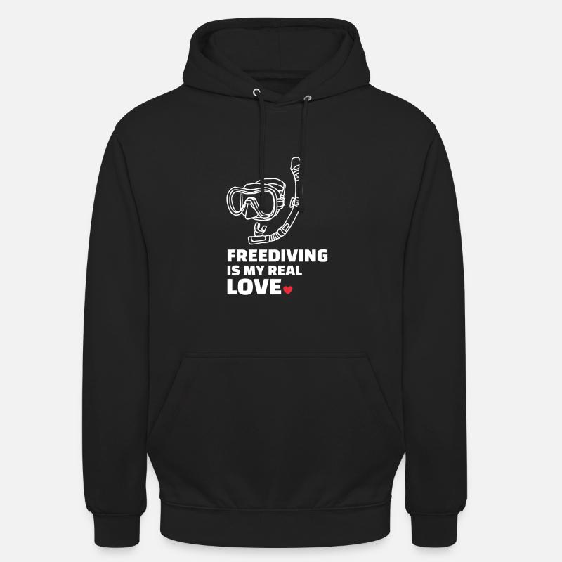 Apnée - Sweat-shirt à capuche unisexe - noir