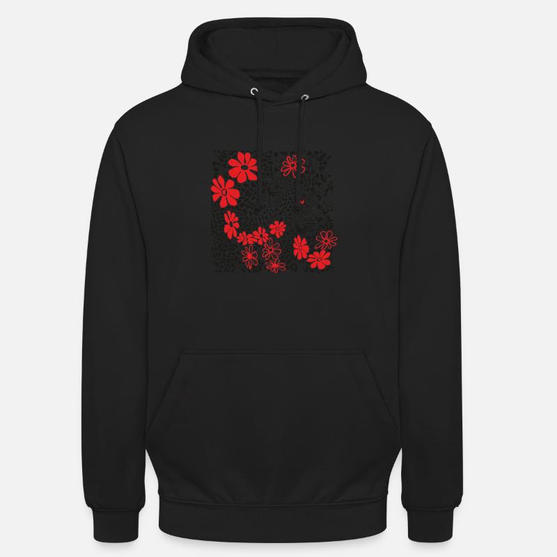 Flover et léopard - Sweat-shirt à capuche unisexe - undefined