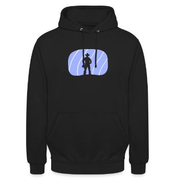 Cowboy Rider Lasso - Sweat-shirt à capuche unisexe - noir - Devant - Alina (178cm) & Michal (187cm)