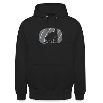 Achterbahn Rummel Kirmes - Unisex Hoodie - Schwarz - Vorne - Alina (178cm) & Michal (187cm)