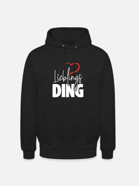 Lieblingsding mit Herz - Unisex Hoodie - Schwarz