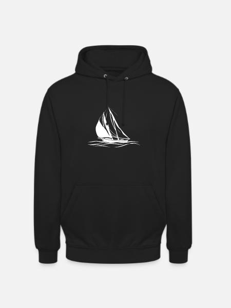 Segelschiff für dunkle Stoffe - Unisex Hoodie - Schwarz