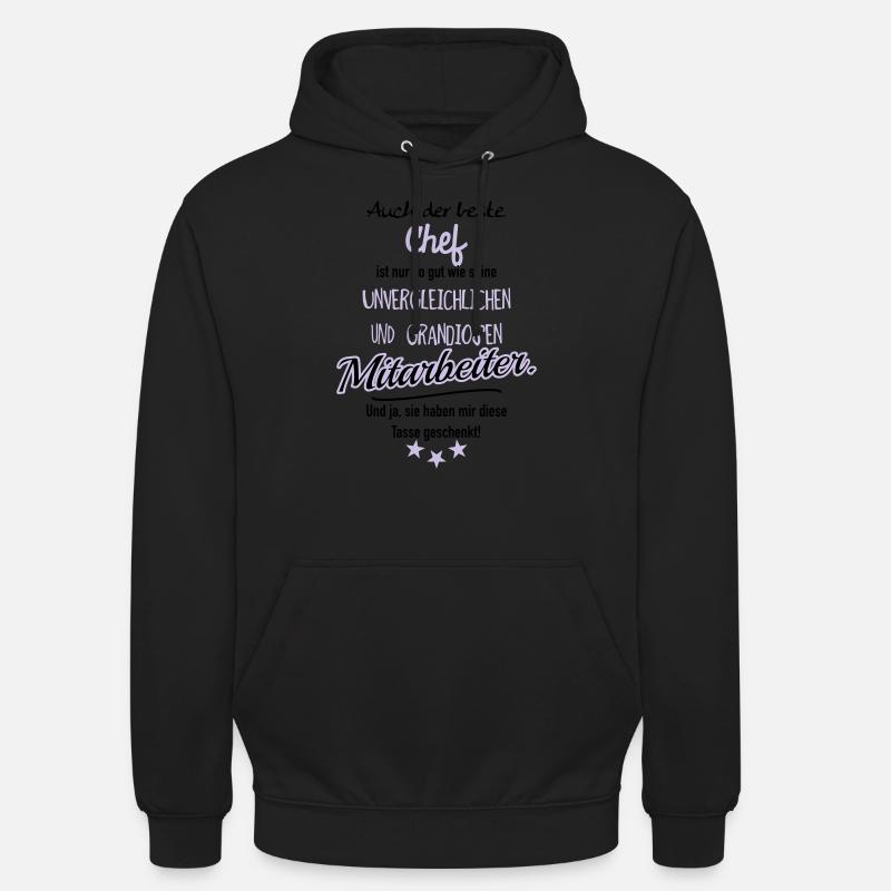 bester Chef grandiose Mitarbeiter - Unisex Hoodie - Schwarz