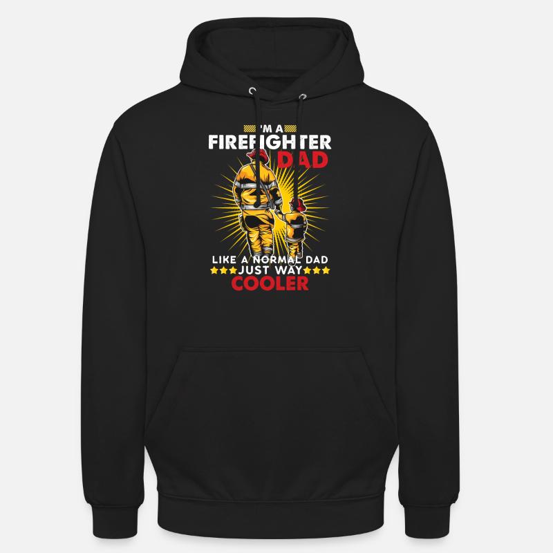 Firefighter dad firefighter fireman - Unisex Hoodie - black
