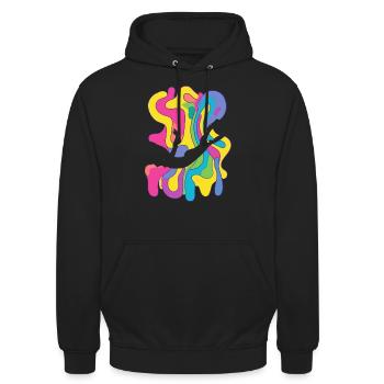 Schwimmen Brustschwimmen Apnoe - Unisex Hoodie - Schwarz - Vorne - Alina (178cm) & Michal (187cm)