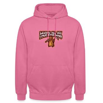 Rettung all meiner Liebe - Unisex Hoodie - Pink - Vorne - Alina (178cm) & Michal (187cm)