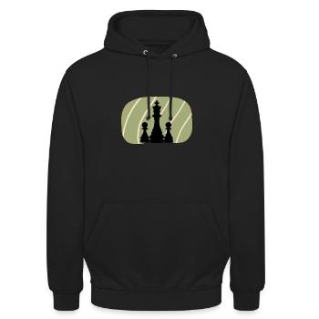 Chess Bishop Chess - Unisex Hoodie - black - Front - Alina (178cm) & Michal (187cm)