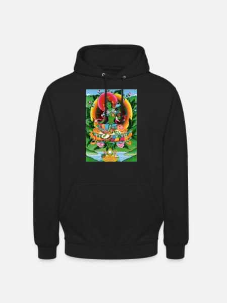 Green Tare - Sweat-shirt à capuche unisexe - noir