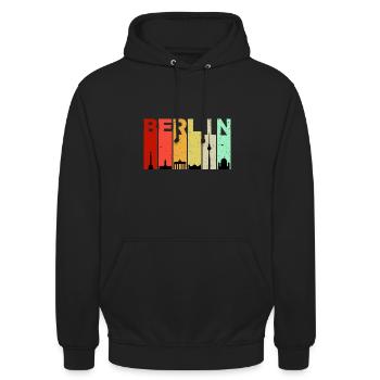 Berlin Bunt - Unisex Hoodie - Schwarz - Vorne - Alina (178cm) & Michal (187cm)
